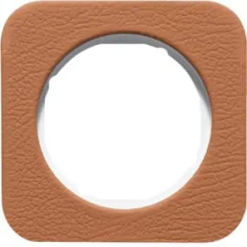 Berker 10112369, R.1 1-gang frame, brown leather pw
