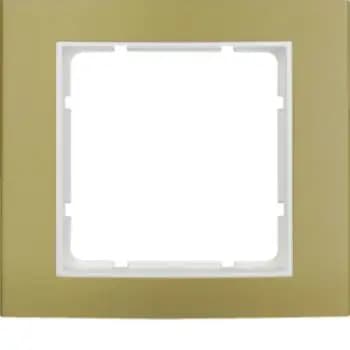 Berker 10113046, 1-gang frame B.3, gold/polar white