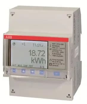 ABB A41 313-100, A41 313-100 AC electricity meter, M-Bus "Silver", 1-phase, direct connection 80 A (2CMA170504R1000)