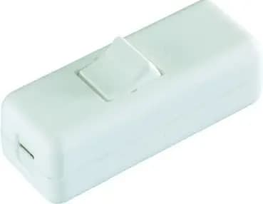 Bachmann 924.052 2-pole white/white inline cord switch (924.052)