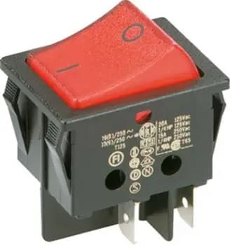 Bachmann 924.099 2-pole black/red rocker switch (924.099)