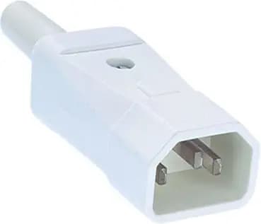 Bachmann C14 70-degree 915.271 IEC appliance plug white (915.271)
