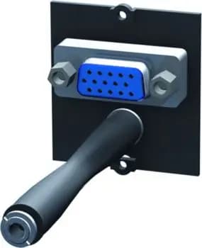 Bachmann frame 1× VGA + 2× jack BCM-17 frame (917.045)