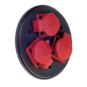 Bachmann 910.105 3-gang socket insert with cover (910.105)