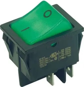 Bachmann 924.097 2-pole black/green rocker switch (924.097)