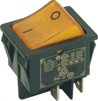 Bachmann 924.098 Ser 3652 illuminated in off position 2-pole black rocker switch (924.098)