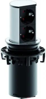 Bachmann ELEVATOR Kitchen aluminum profile, nickel-plated socket unit (928.002)