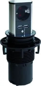 Bachmann ELEVATOR Office stamped, brushed power outlet unit (928.017)